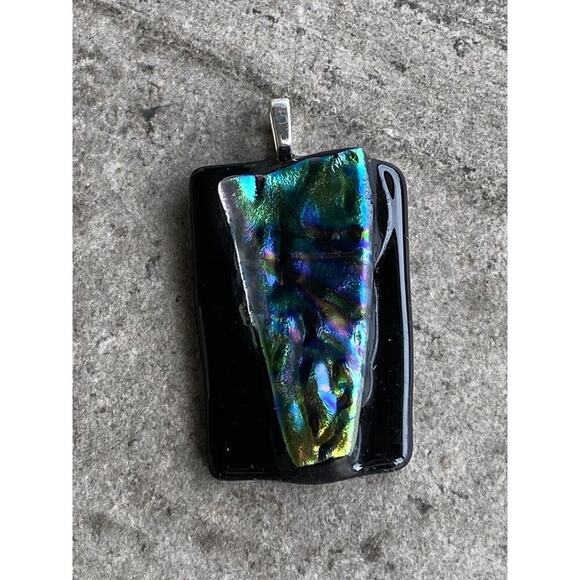 Dichroic Glass Pendant Large Art Glass Artisan - Picture 1 of 5